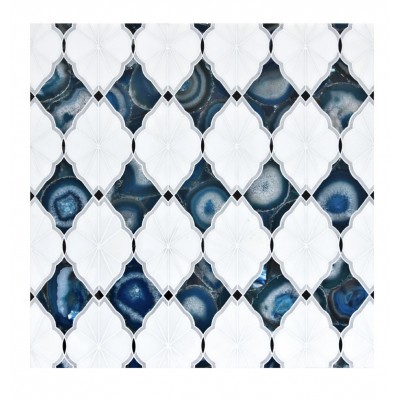 Waterjet Pattern Blue Agate