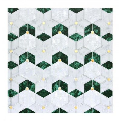 Waterjet Pattern Malachite