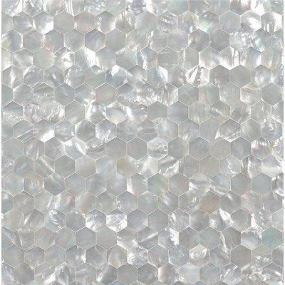 Pearl White - Hexagon 